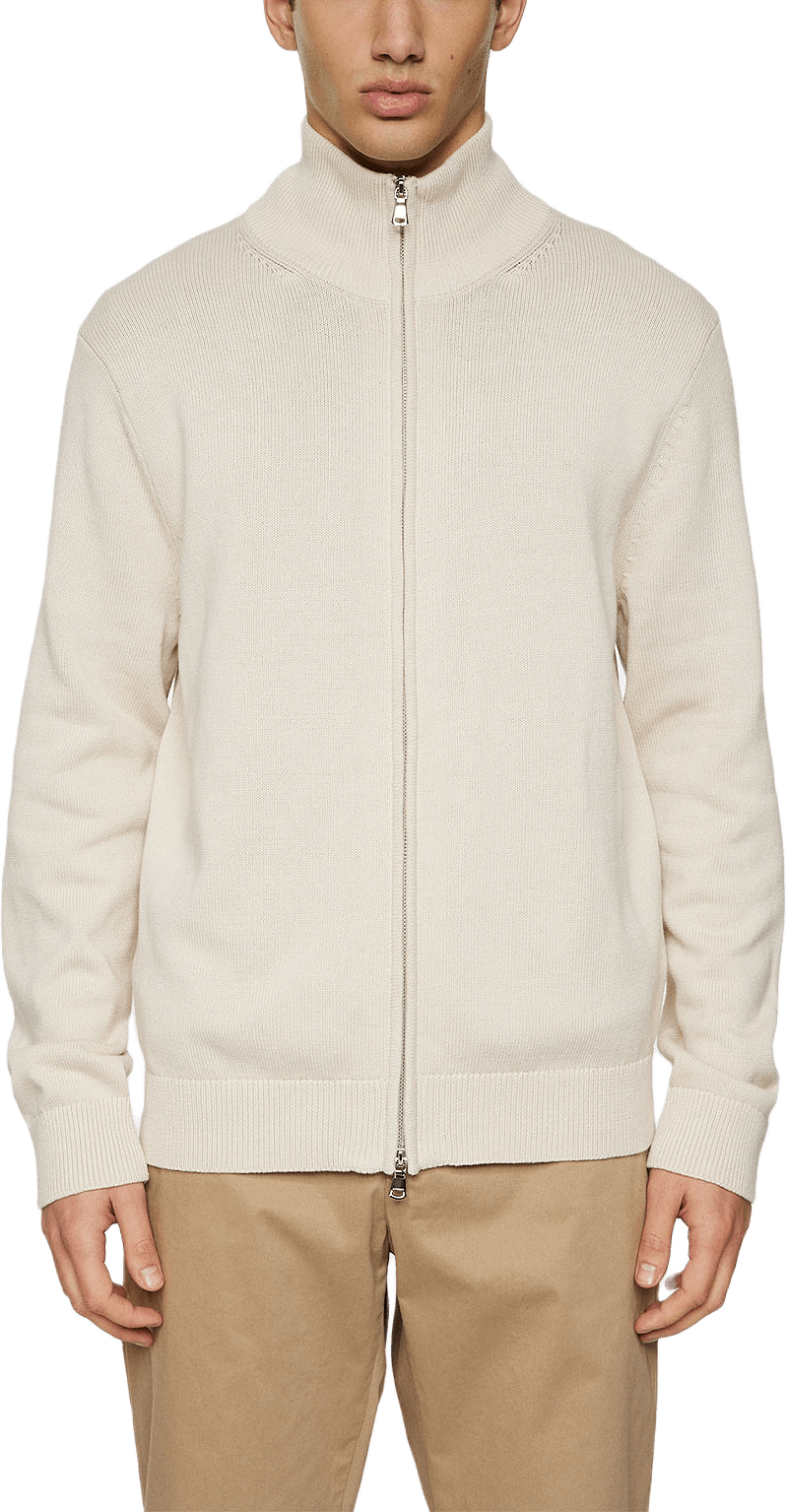 Alexis Full Zip Cardigan, från J.Lindeberg, i färgen Moonbeam.