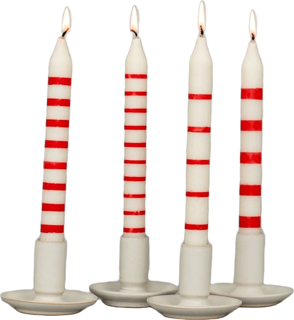 Sojaljus STRIPED, från A World of Craft, i färgen Vit/Röd.