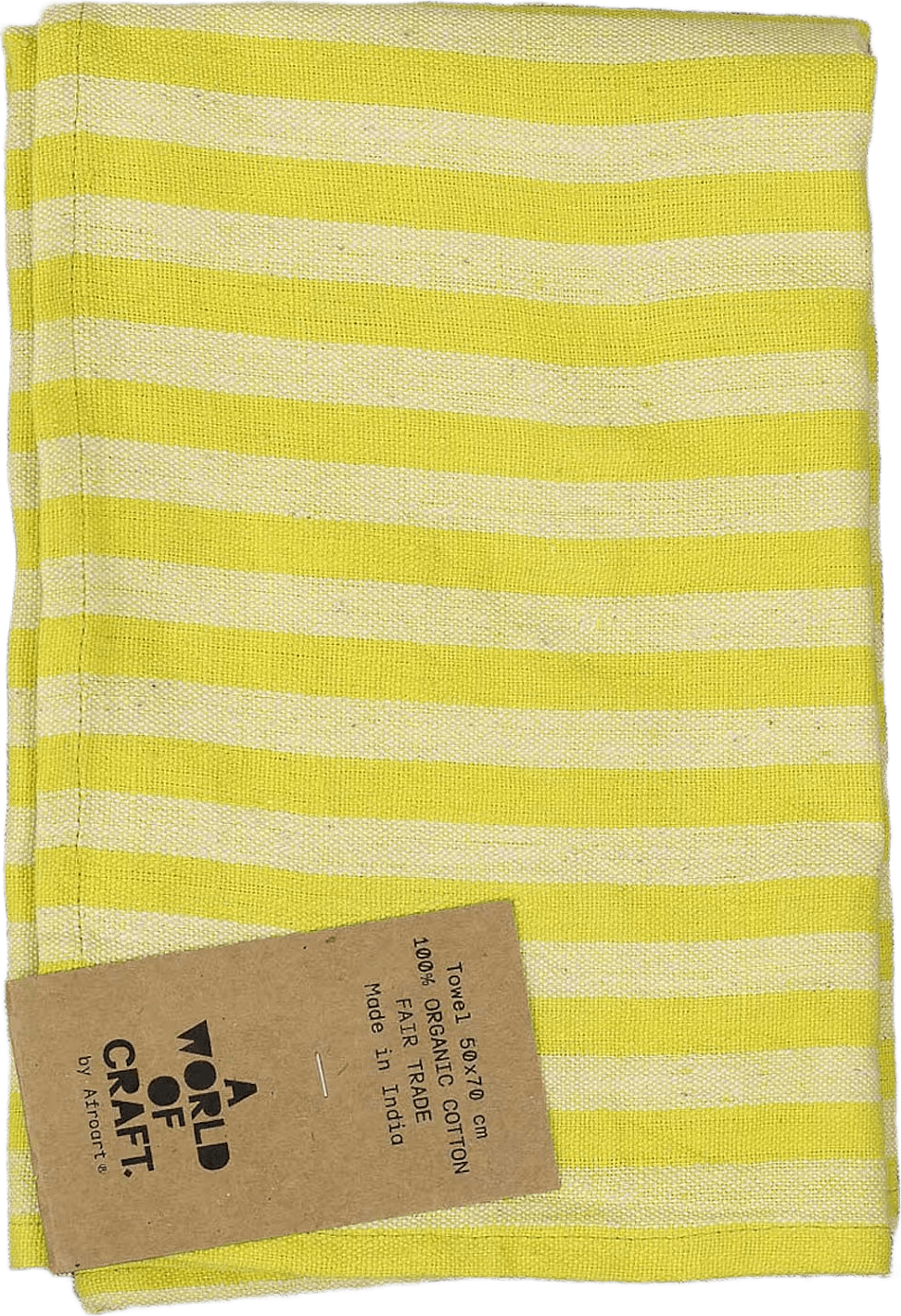 ECO BLOCKSTRIPE Handduk, från A World of Craft, i färgen Gul.