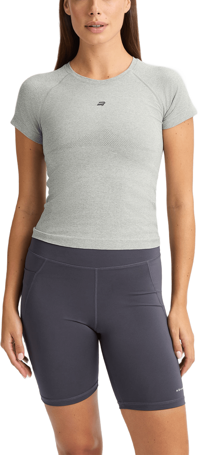 Seamless Flex Tee, från Röhnisch, i färgen Grey Melange.