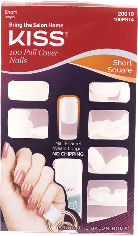 Full Cover Nails, från Kiss, i färgen Square.