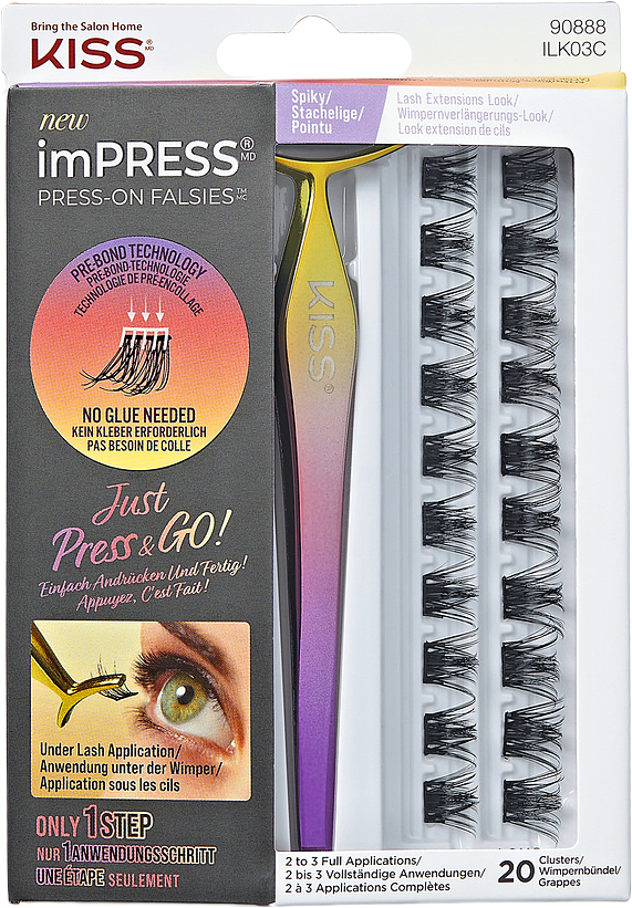 ImPress lösögonfransar, från Kiss, i färgen Spiky.