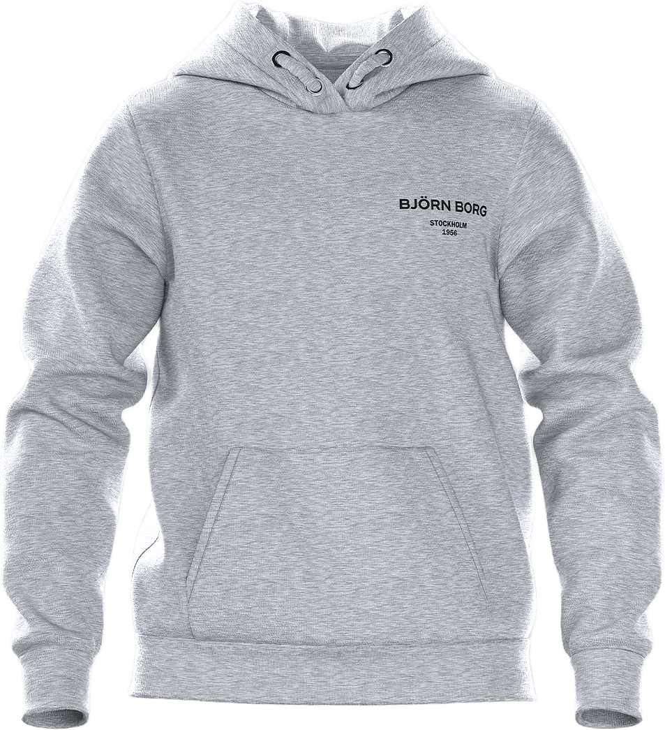 Borg Essential 1 Hoodie, från Björn Borg, i färgen Light Grey Melange.