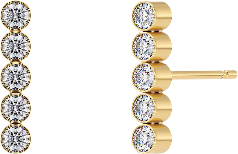 Twiggy Studs CZ Gold, från Edblad, i färgen Gold.