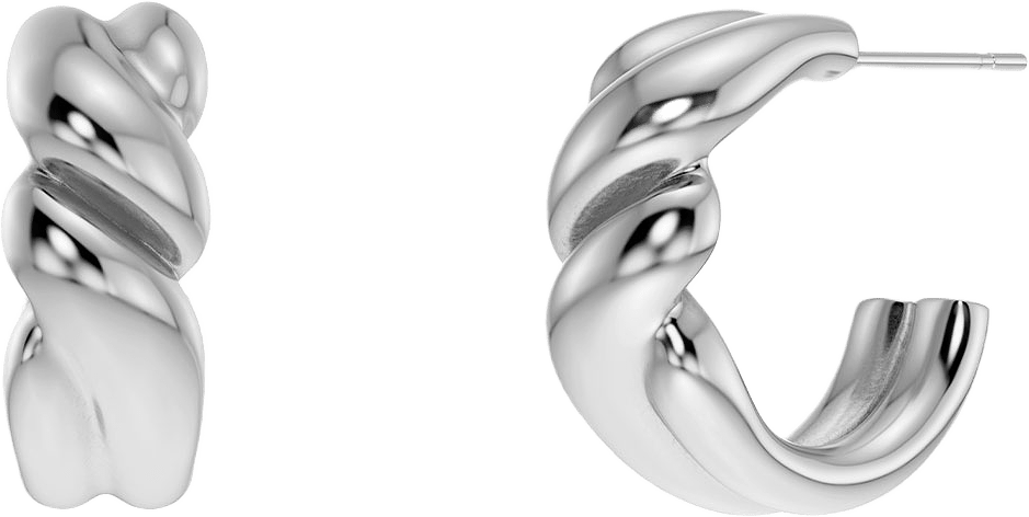 Twist Hoops S Steel, från Edblad, i färgen Steel.