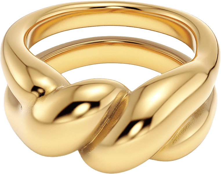 Twist Ring Gold, från Edblad, i färgen Gold.