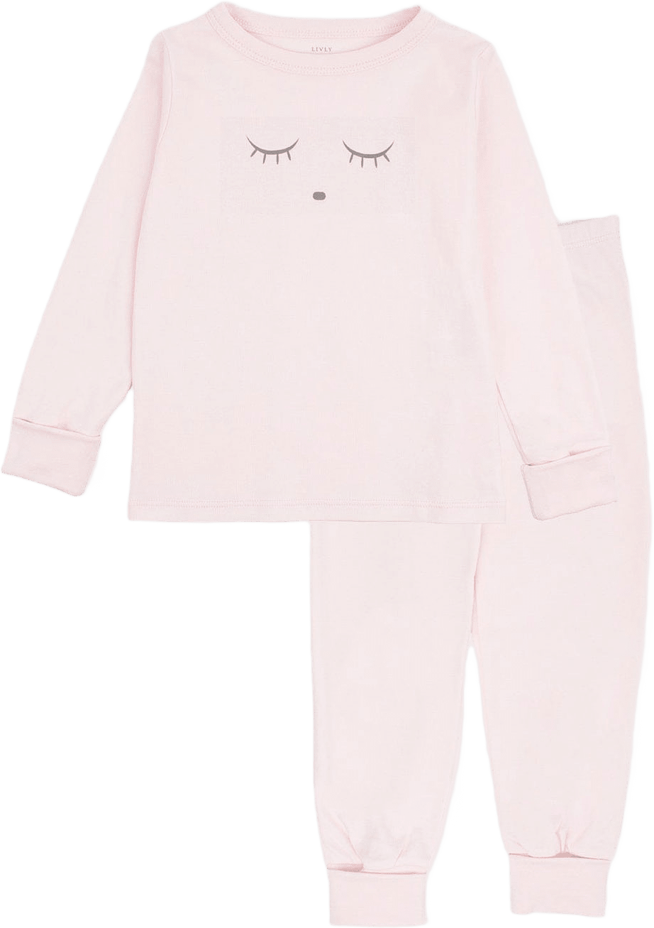 2-Piece Set - Sleeping Cutie, från Livly, i färgen Baby Pink.