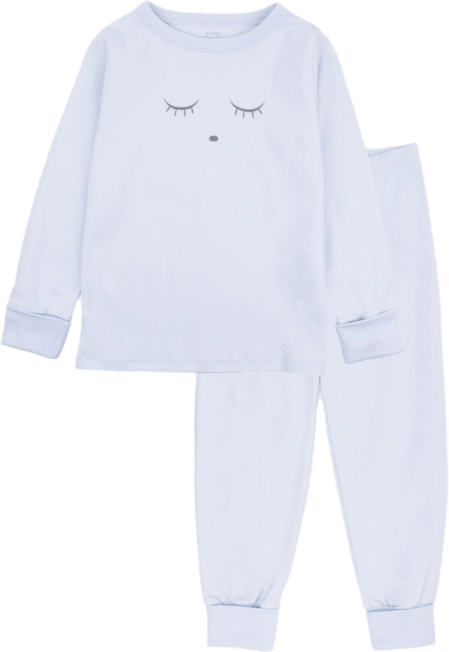 2-Piece Set - Sleeping Cutie, från Livly, i färgen Baby Blue.