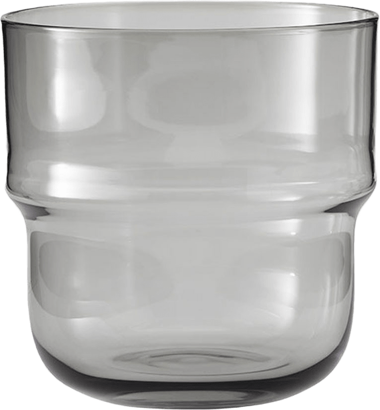 Glas Unda Ø8 cm 2-pack, från Design House Stockholm, i färgen Grey.