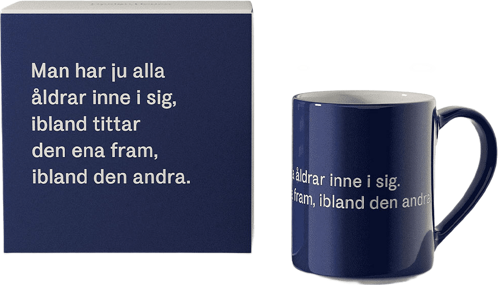 Astrid Lindgren Mugg, från Design House Stockholm, i färgen Blå.