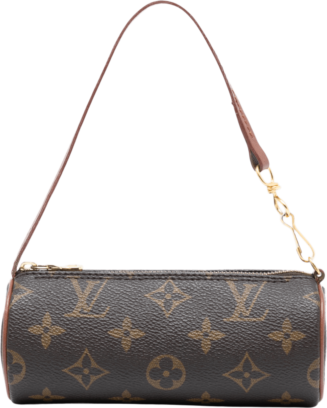 Louis Vuitton Monogram Papillon Pochette, från Luxclusif, i färgen brown.