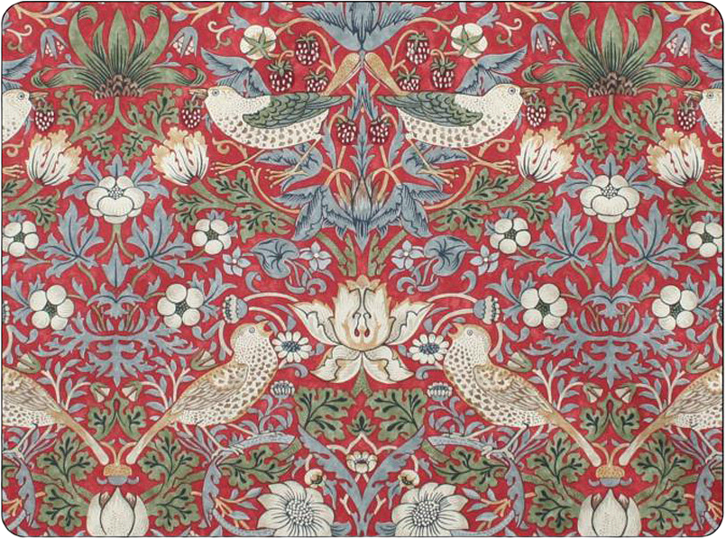 Bordstablett, 4-pack, från Morris & Co, i färgen Strawberry Red.