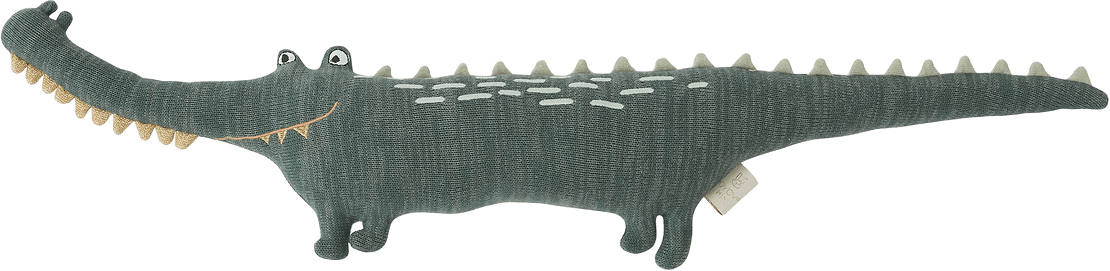 Mr. Crocodile Gustav, från OYOY Mini, i färgen dark.