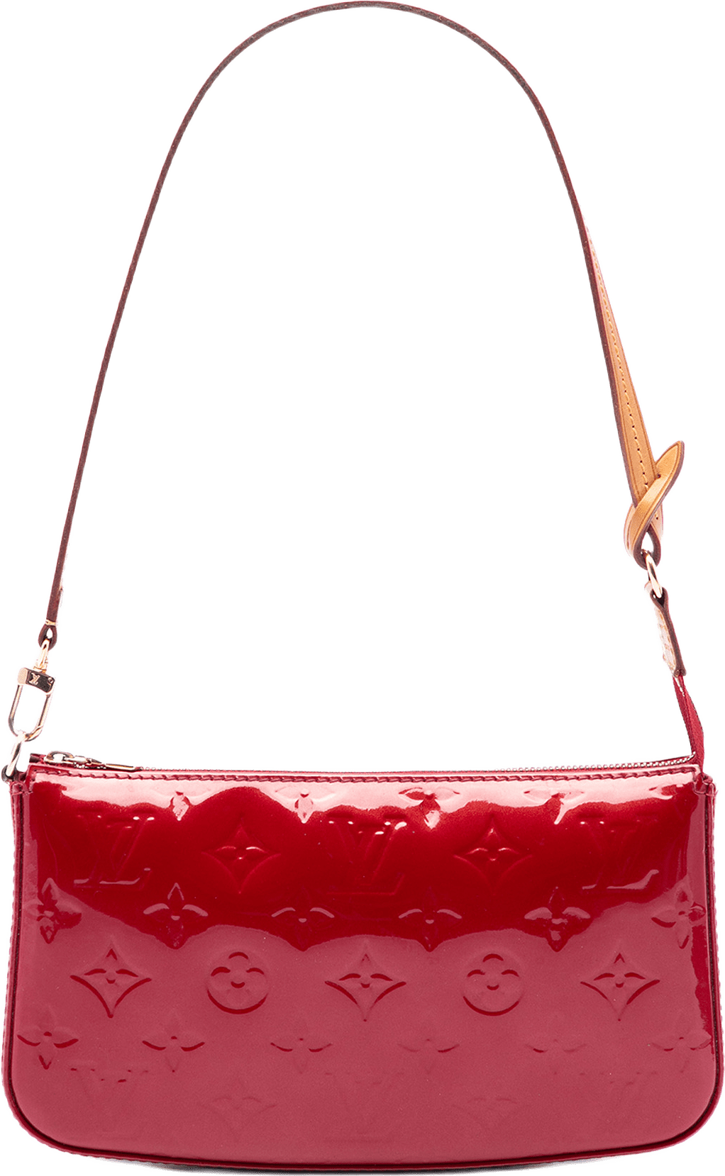 Louis Vuitton Monogram Vernis Pochette Accessoires, från Luxclusif, i färgen röd.