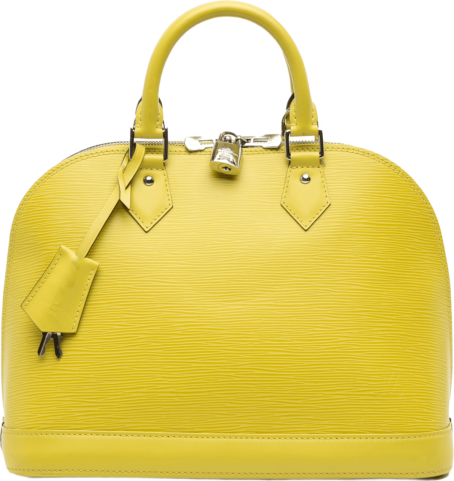 Louis Vuitton Epi Alma Pm, från Luxclusif, i färgen yellow.