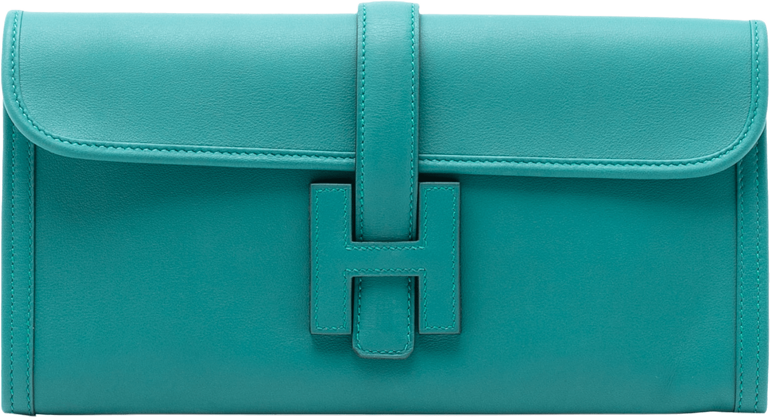 Hermès Swift Jige Elan 29, från Luxclusif, i färgen turquoise.