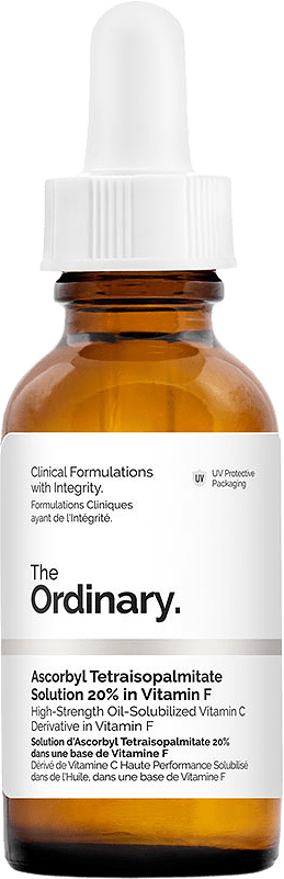 Ascorbyl Tetraisopalmitate Solution 20% in Vitamin F, från The Ordinary.
