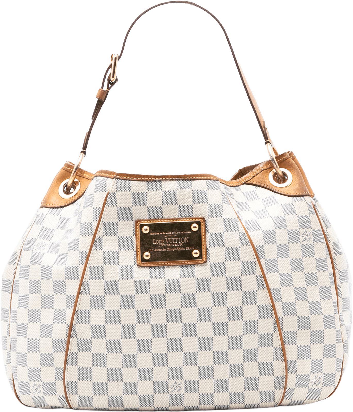 Louis Vuitton Damier Azur Galliera Pm, från Luxclusif, i färgen white.