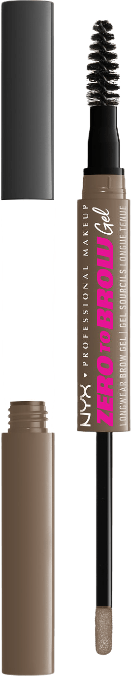 Zero To Brow Longwear Brow Gel, från NYX Professional Makeup, i färgen Ash Brown.