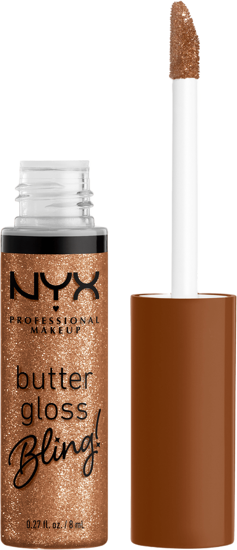 Butter Gloss Bling Lipgloss, från NYX Professional Makeup, i färgen Pay Me In Gold.