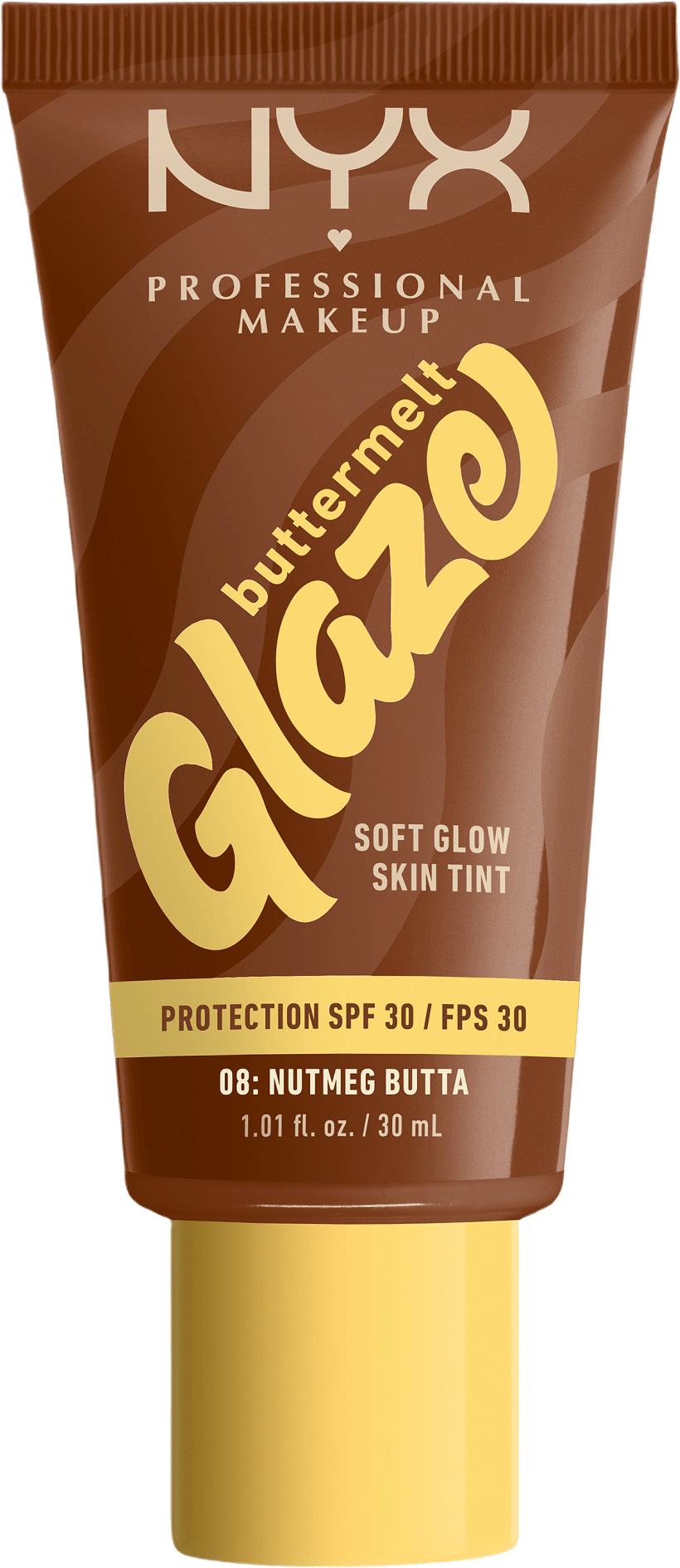 Buttermelt Glaze Foundation, från NYX Professional Makeup, i färgen Nutmeg Butta.