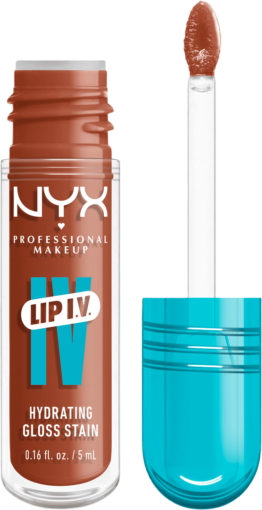 Lip I.V. Läppglans, från NYX Professional Makeup, i färgen Caramel Drip.