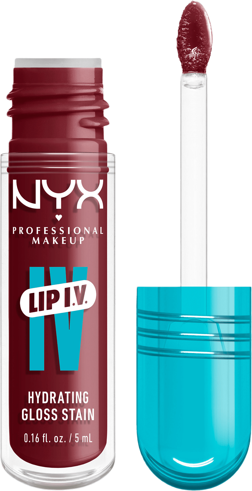 Lip I.V. Läppglans, från NYX Professional Makeup, i färgen Drippin In Rose.