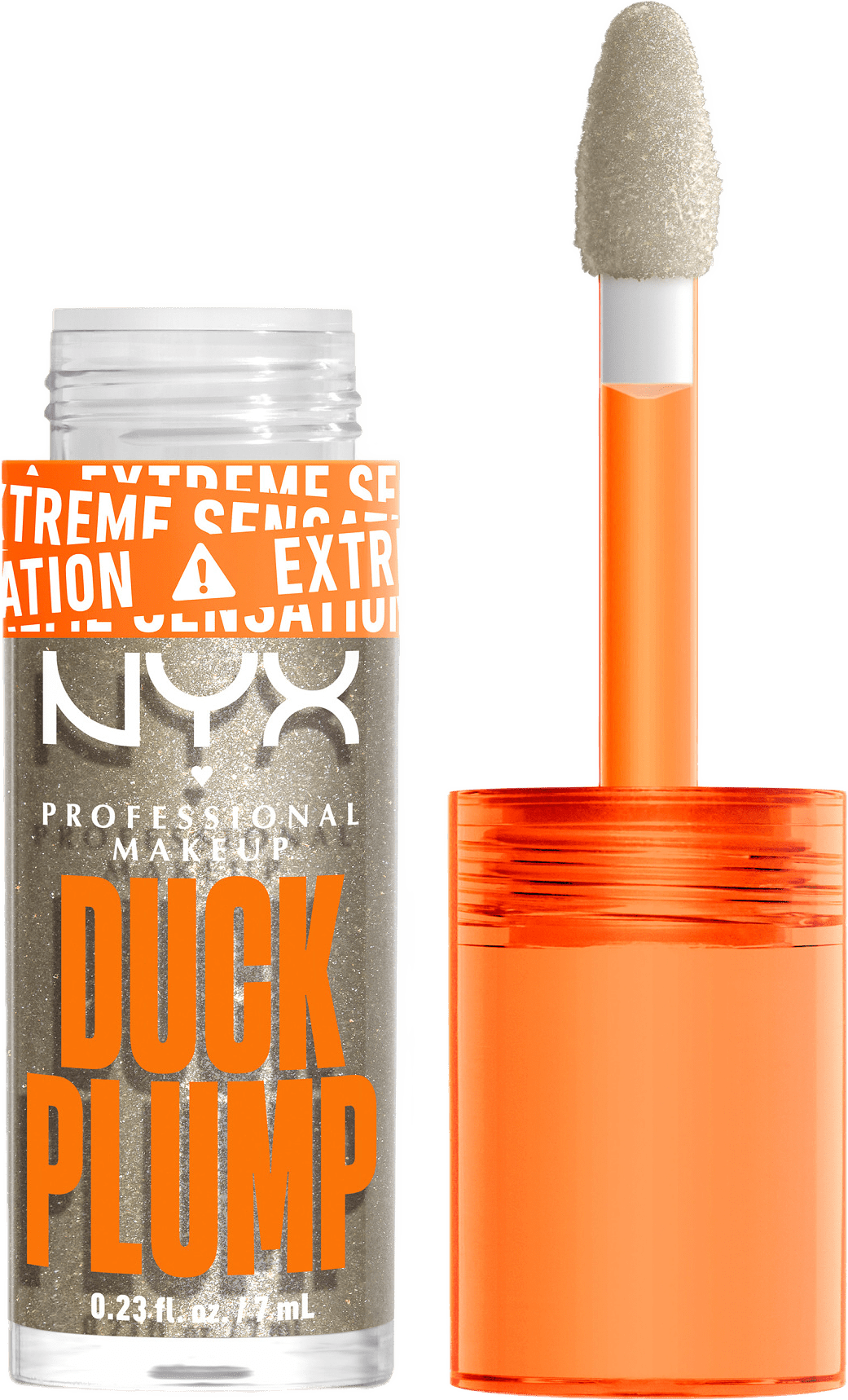 Duck Plump Trickz Lip Lacquer, från NYX Professional Makeup, i färgen Quazy Silver.