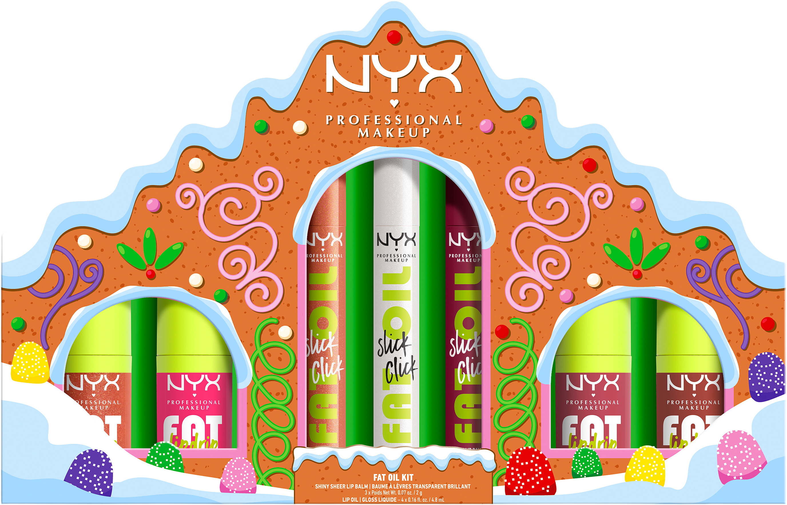 Fat Oil Gingerbread House Kit Giftbox, från NYX Professional Makeup.