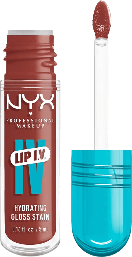 Lip I.V. Hydrating Gloss Stain, från NYX Professional Makeup, i färgen Drippin' Nude.