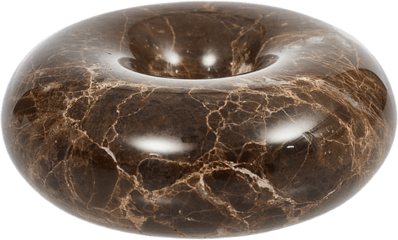 Savi Marble Candleholder, från OYOY Living, i färgen choko.