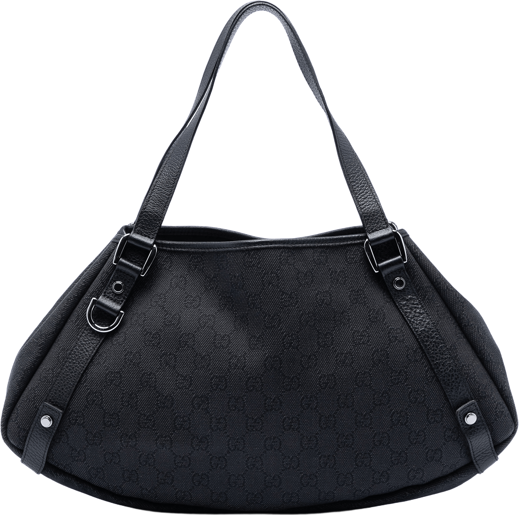 Gucci Gg Denim Abbey D Ring Tote, från Luxclusif, i färgen black.