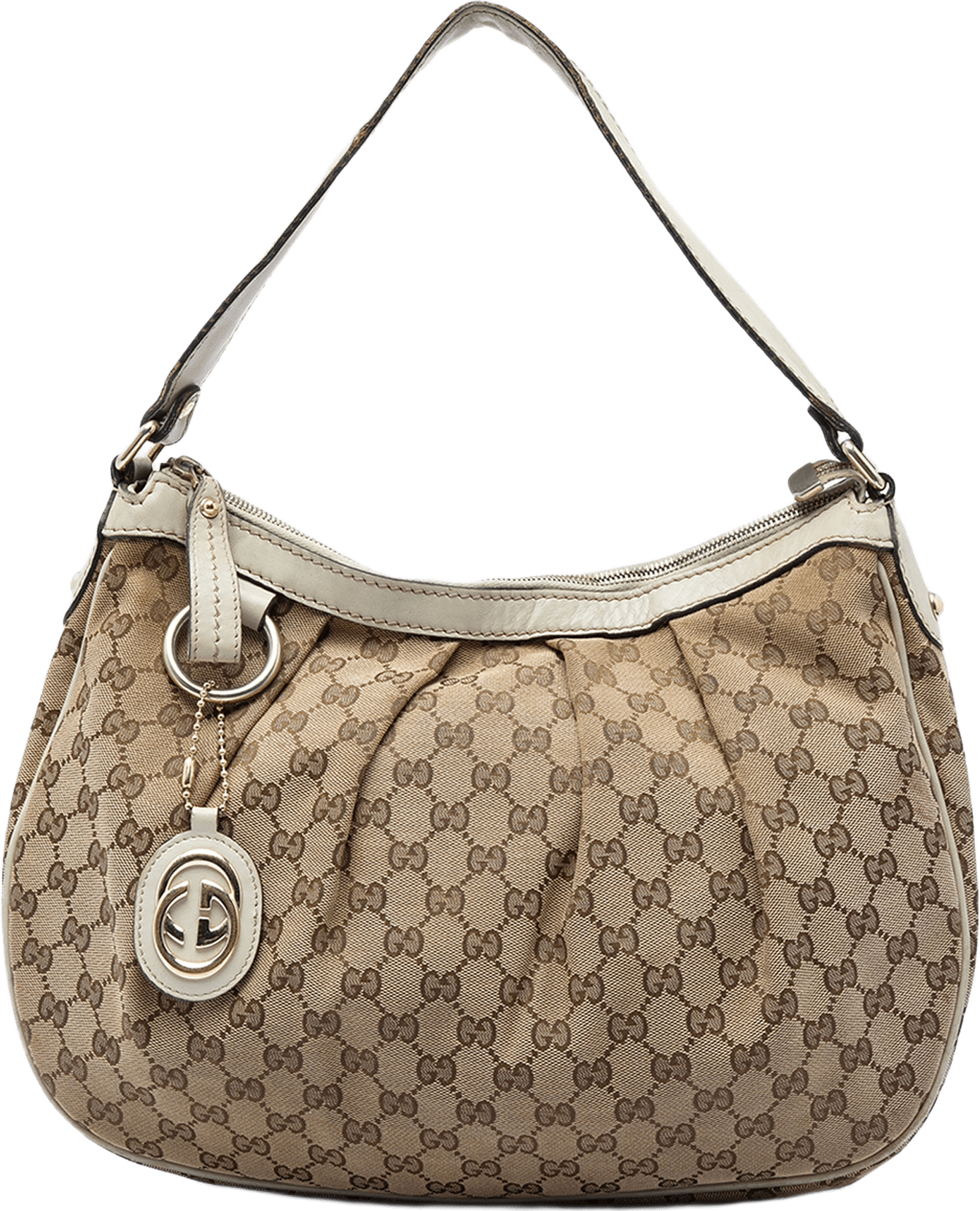 Gucci Gg Canvas Sukey Shoulder Bag, från Luxclusif, i färgen beige.