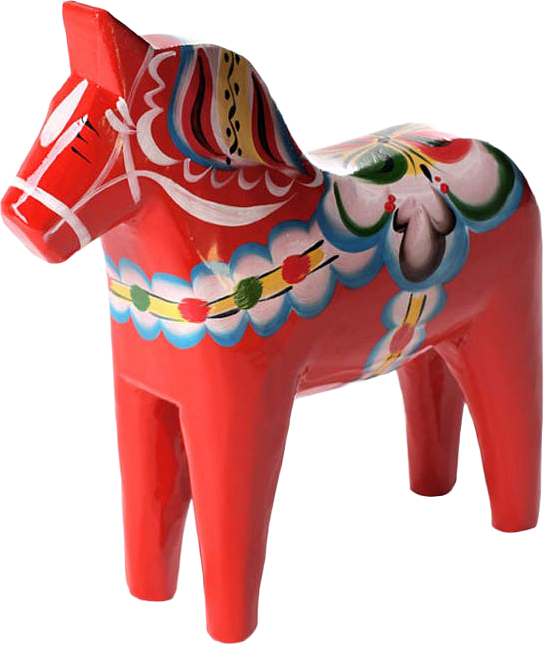 Dalahäst 10 cm, från Nils Olsson Dalahästar.