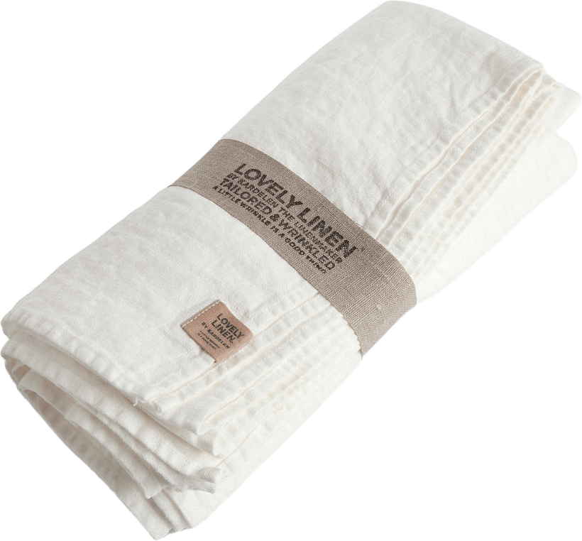Duk Lovely I Tvättat Lin, från Lovely Linen, i färgen vit.