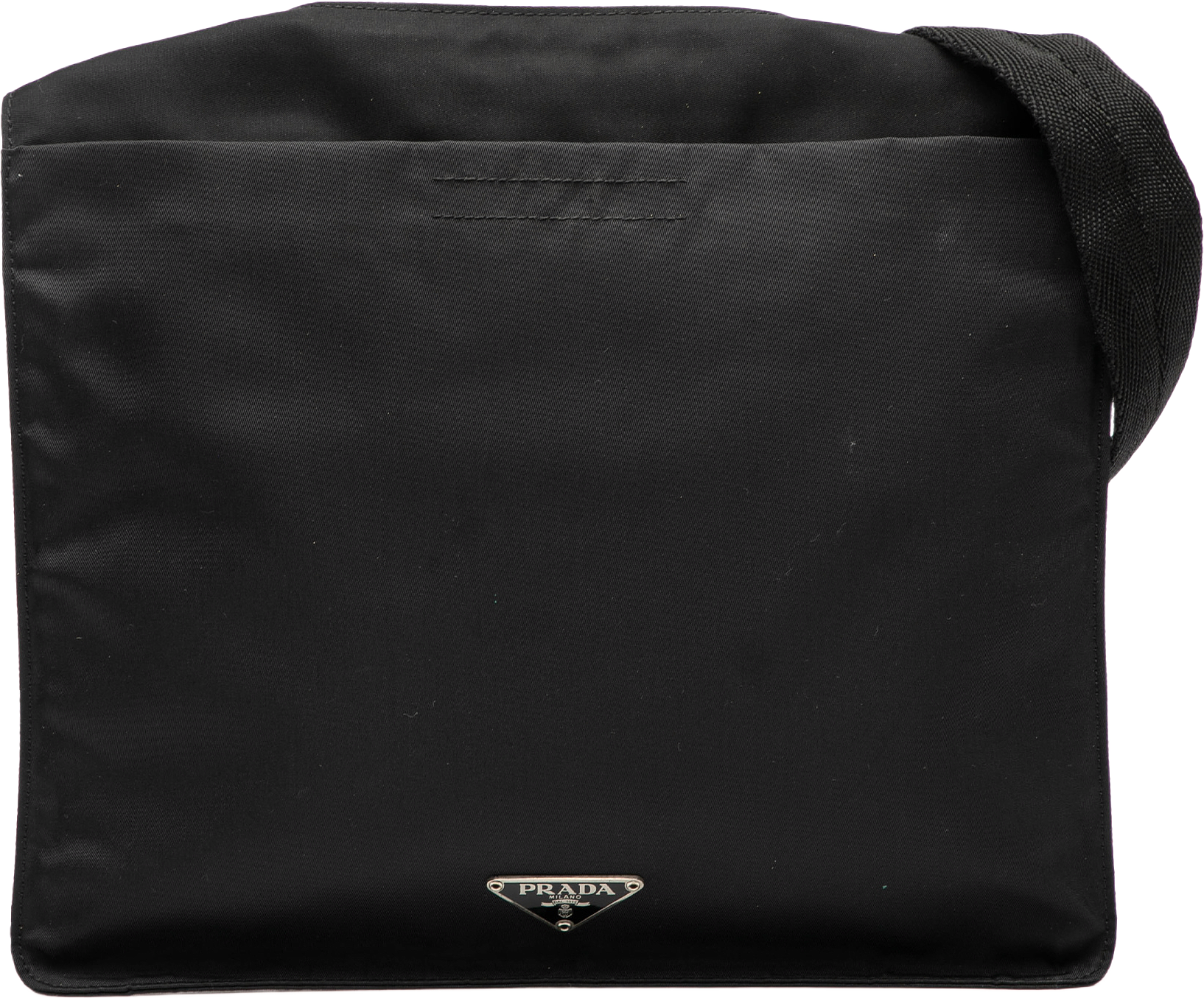 Prada Tessuto Zip Top Crossbody, från Luxclusif, i färgen black.