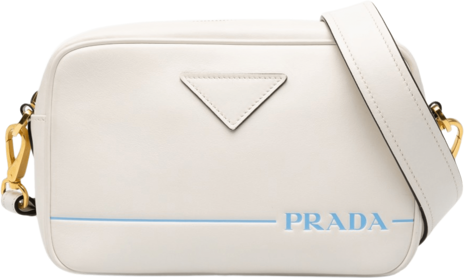 Prada City Calf Mirage Camera Bag, från Luxclusif, i färgen vit.