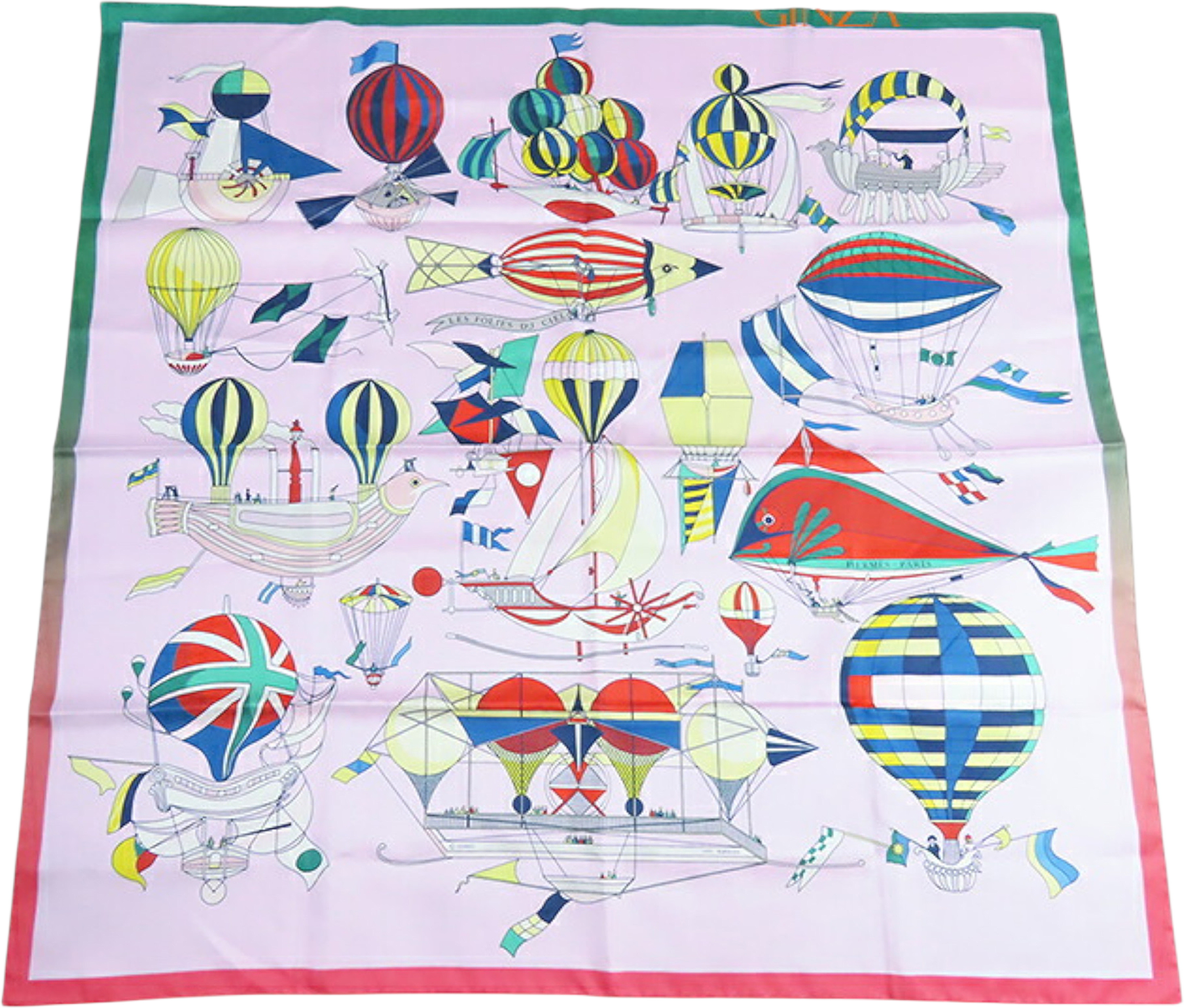 Hermès Les Folies Du Ciel Double Face Silk Scarf 90, från Luxclusif, i färgen light purple.