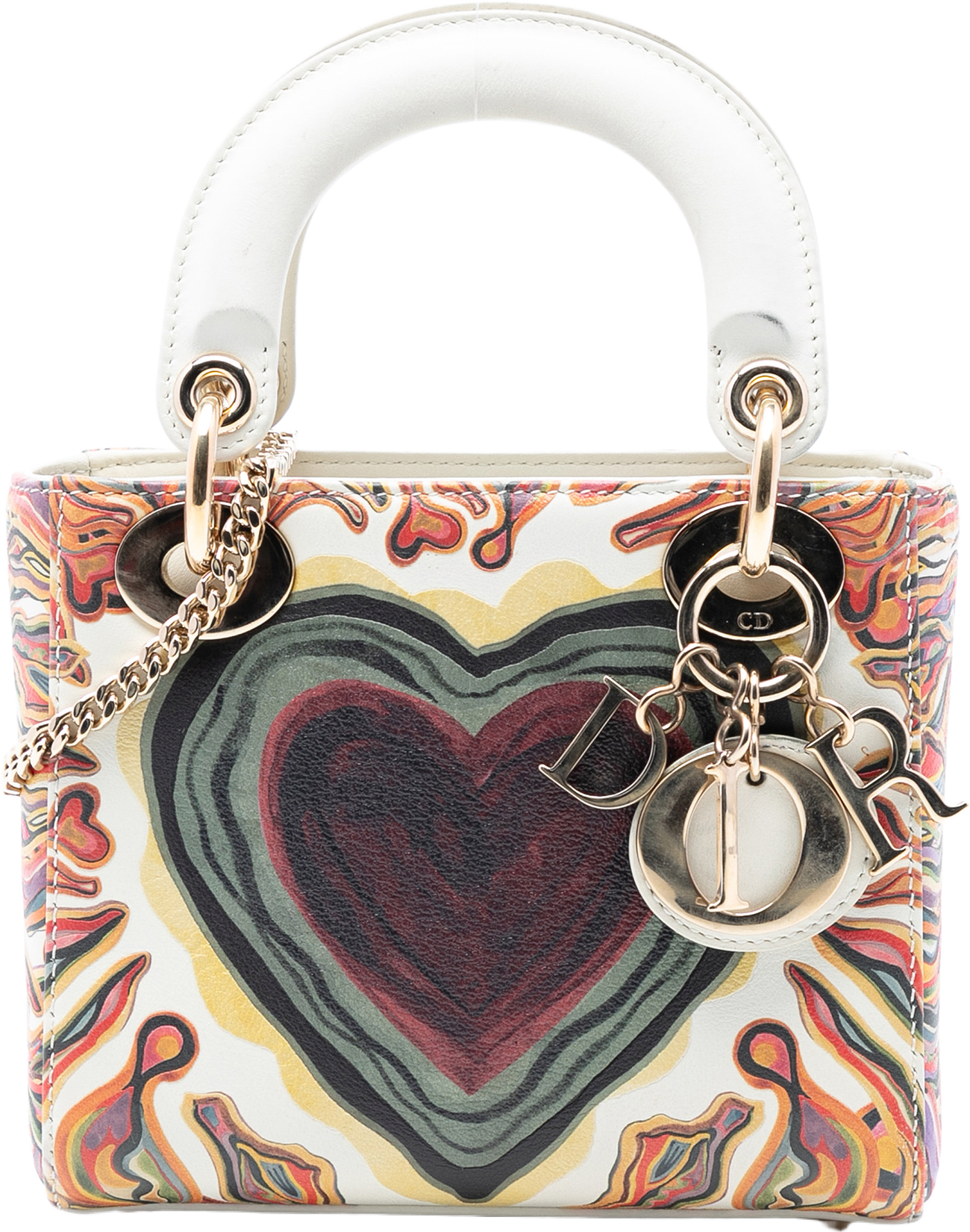 Dior Limited Edition Mini Calfskin Lady Dioramour Lady Dior, från Luxclusif, i färgen white.