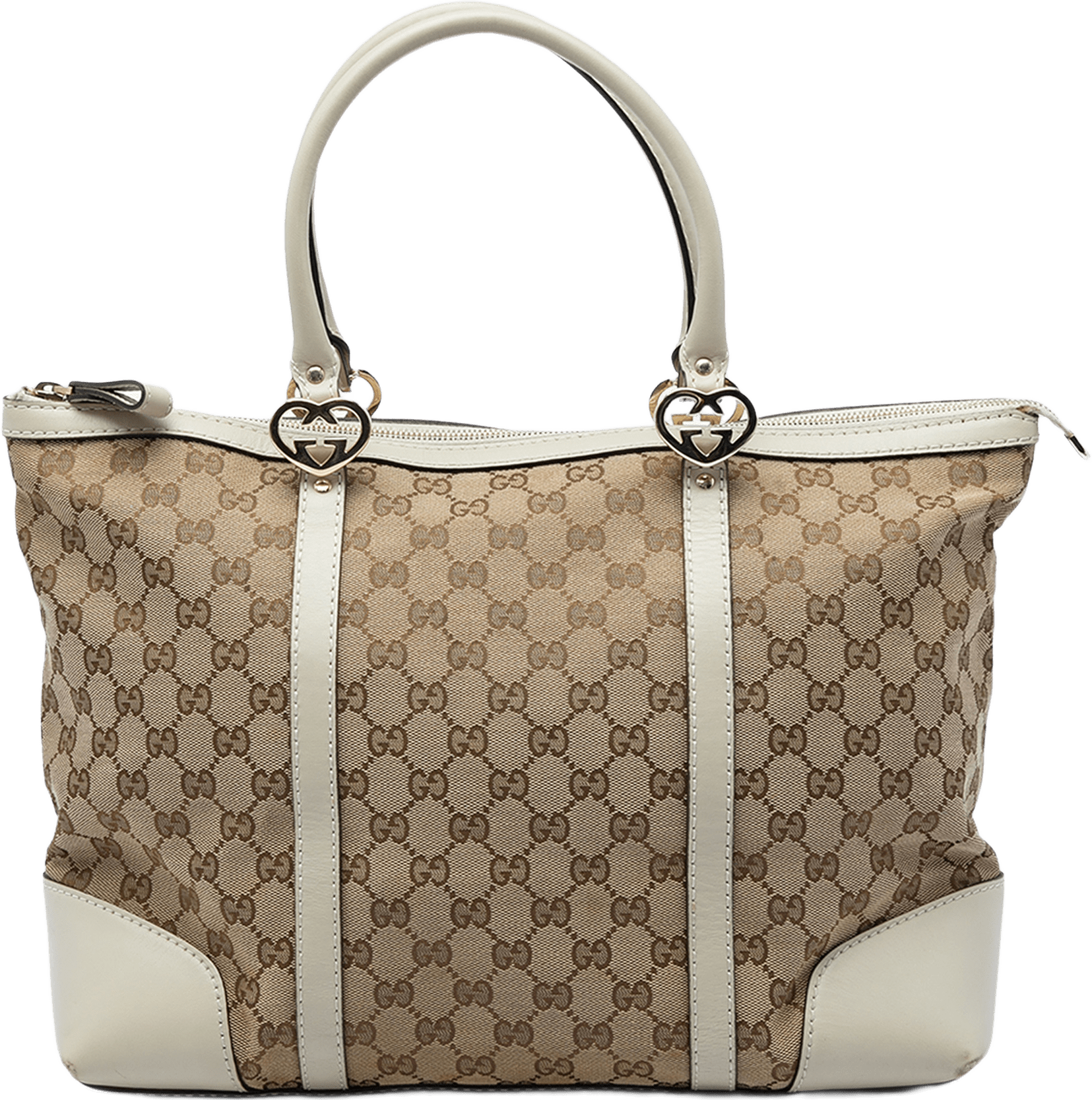 Gucci Gg Canvas Lovely Tote, från Luxclusif, i färgen beige.