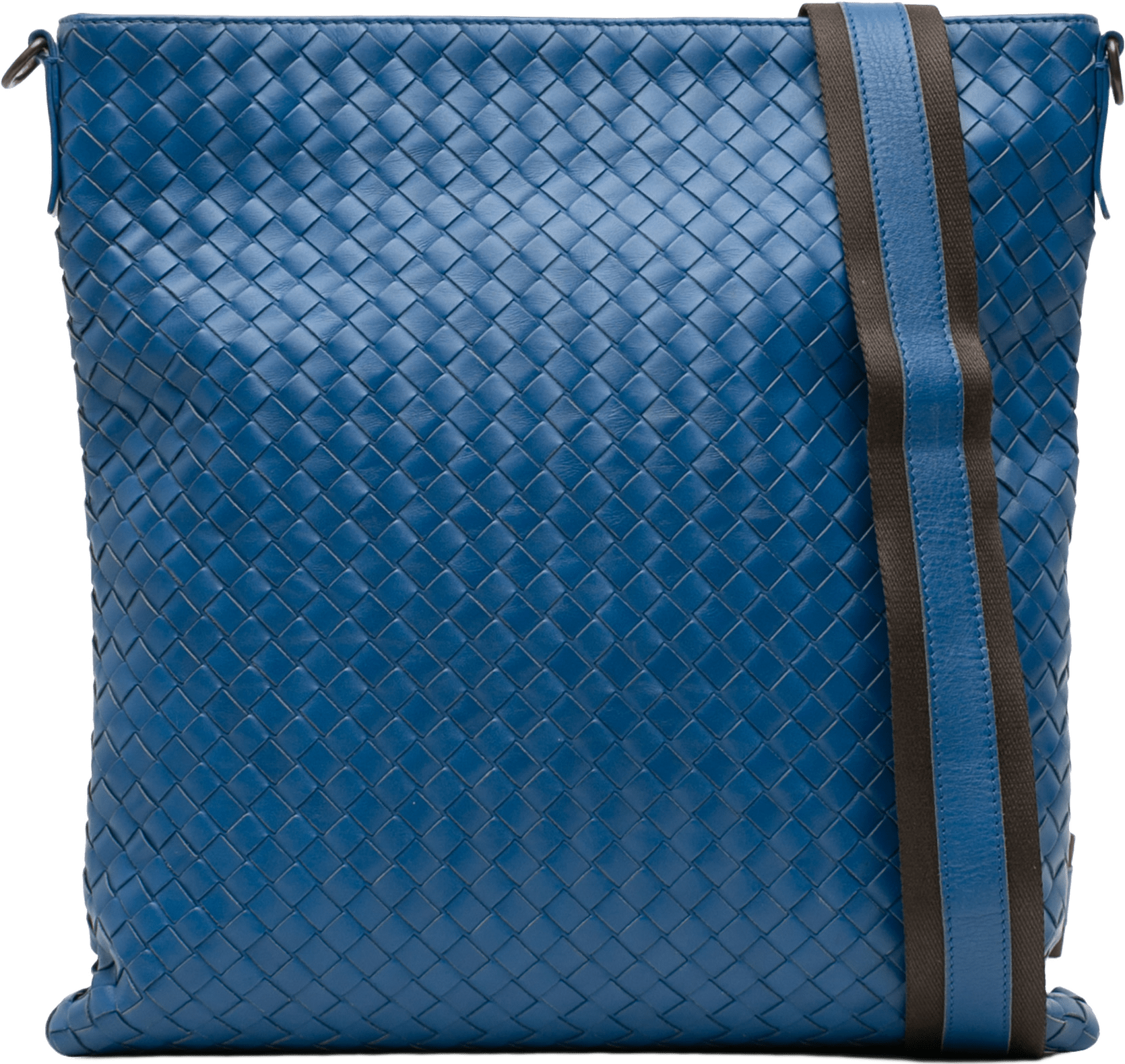 Bottega Veneta Nappa Intrecciato Crossbody, från Luxclusif, i färgen blue.