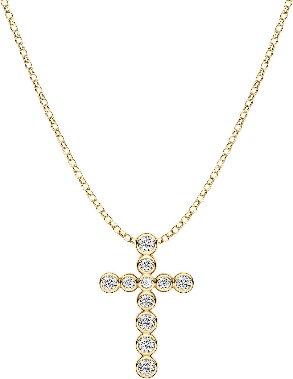 Sardinien Croce Necklace, från Sif Jakobs Jewellery, i färgen gold.