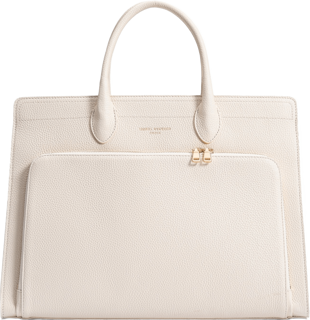 Honoré Läder Handväska, från Isabel Bernard, i färgen beige.