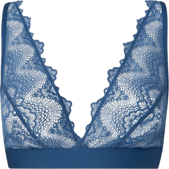 Lace Plunge Bralette, från Understatement, i färgen faded blue.
