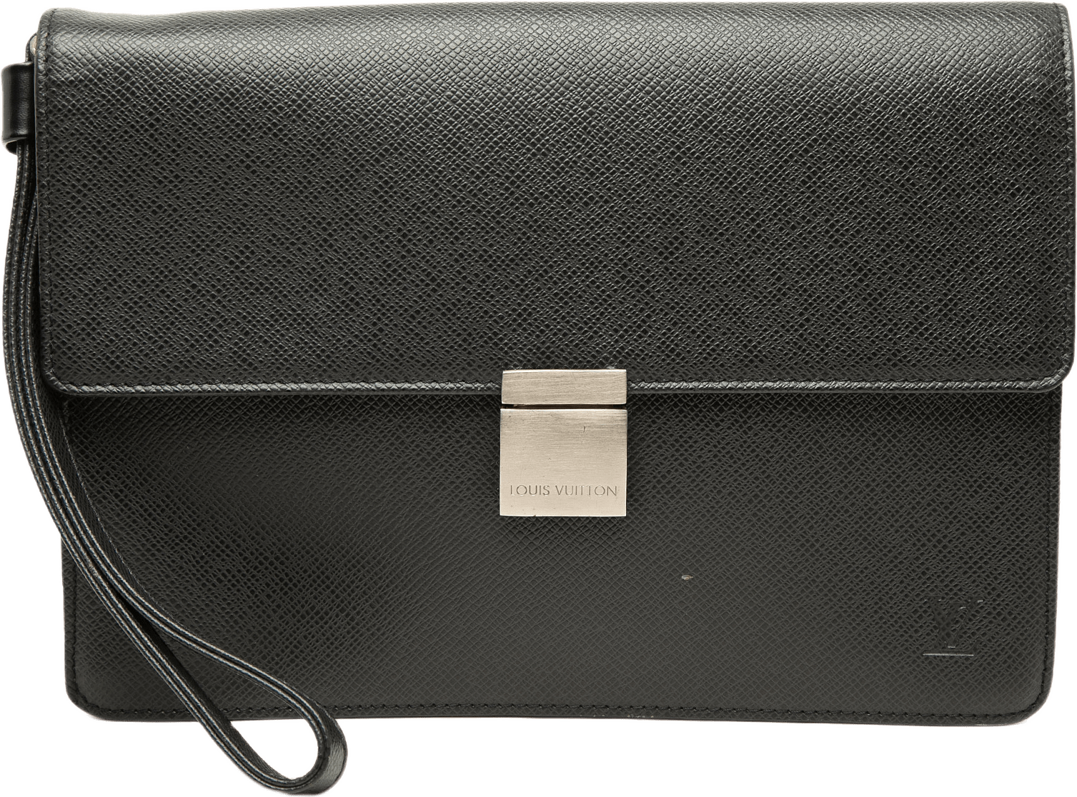 Louis Vuitton Taiga Selenga, från Luxclusif, i färgen svart.