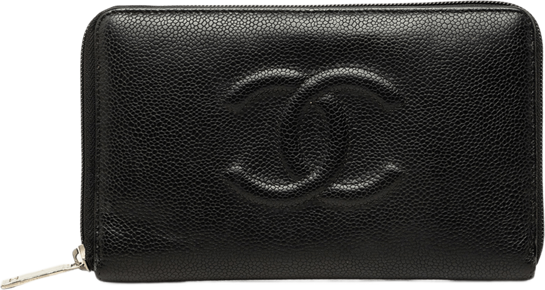 Chanel Cc Caviar Zip Around Organizer Wallet, från Luxclusif, i färgen svart.