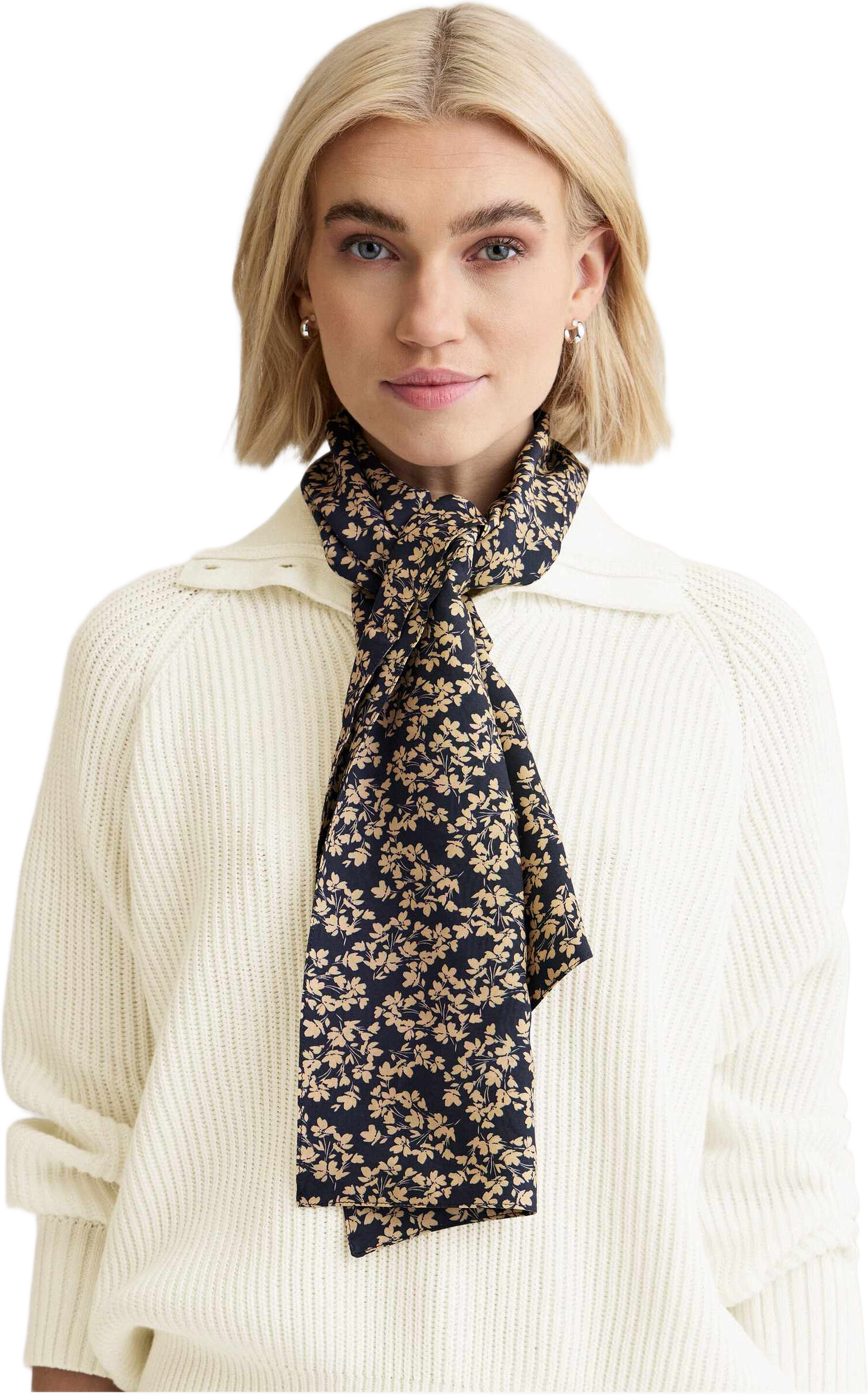 Miniflora Scarf, från Newhouse, i färgen marinblå.