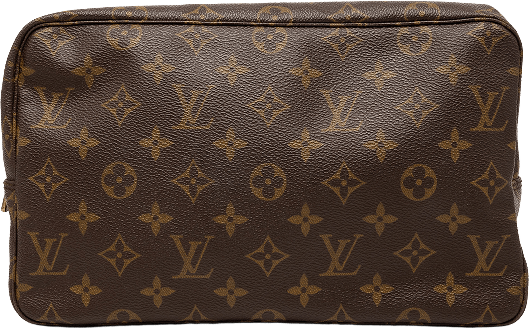 Louis Vuitton Monogram Trousse Toilette 28, från Luxclusif, i färgen brown.