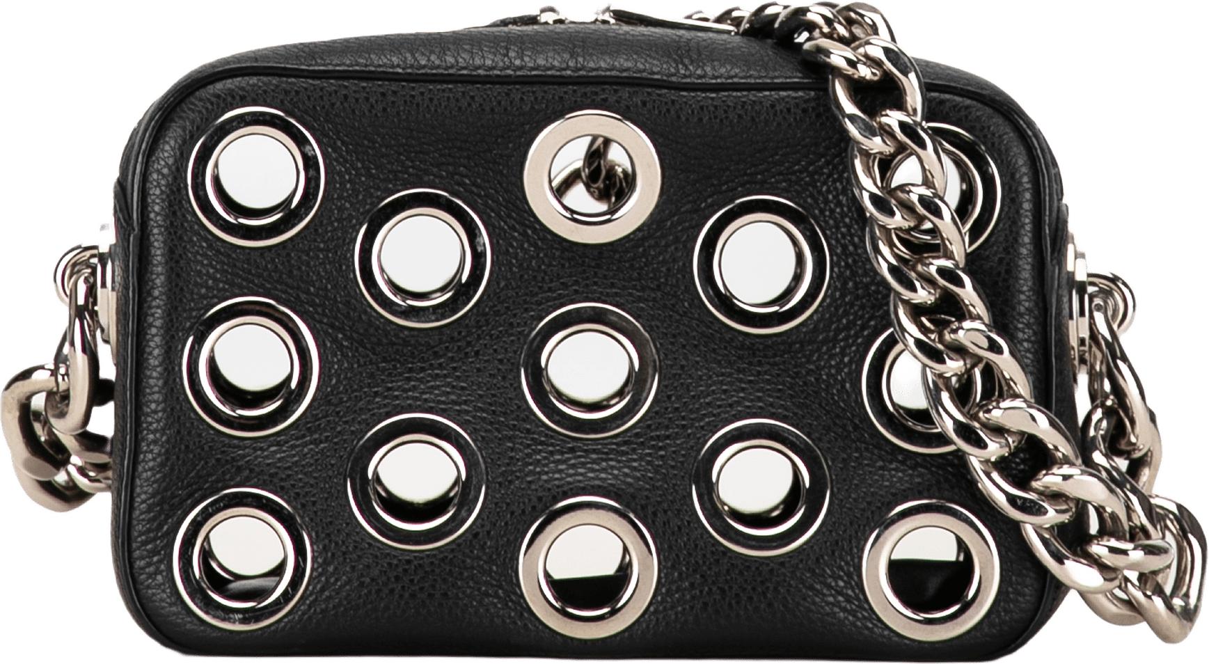 Prada Grommet Vitello Daino Chain Bag