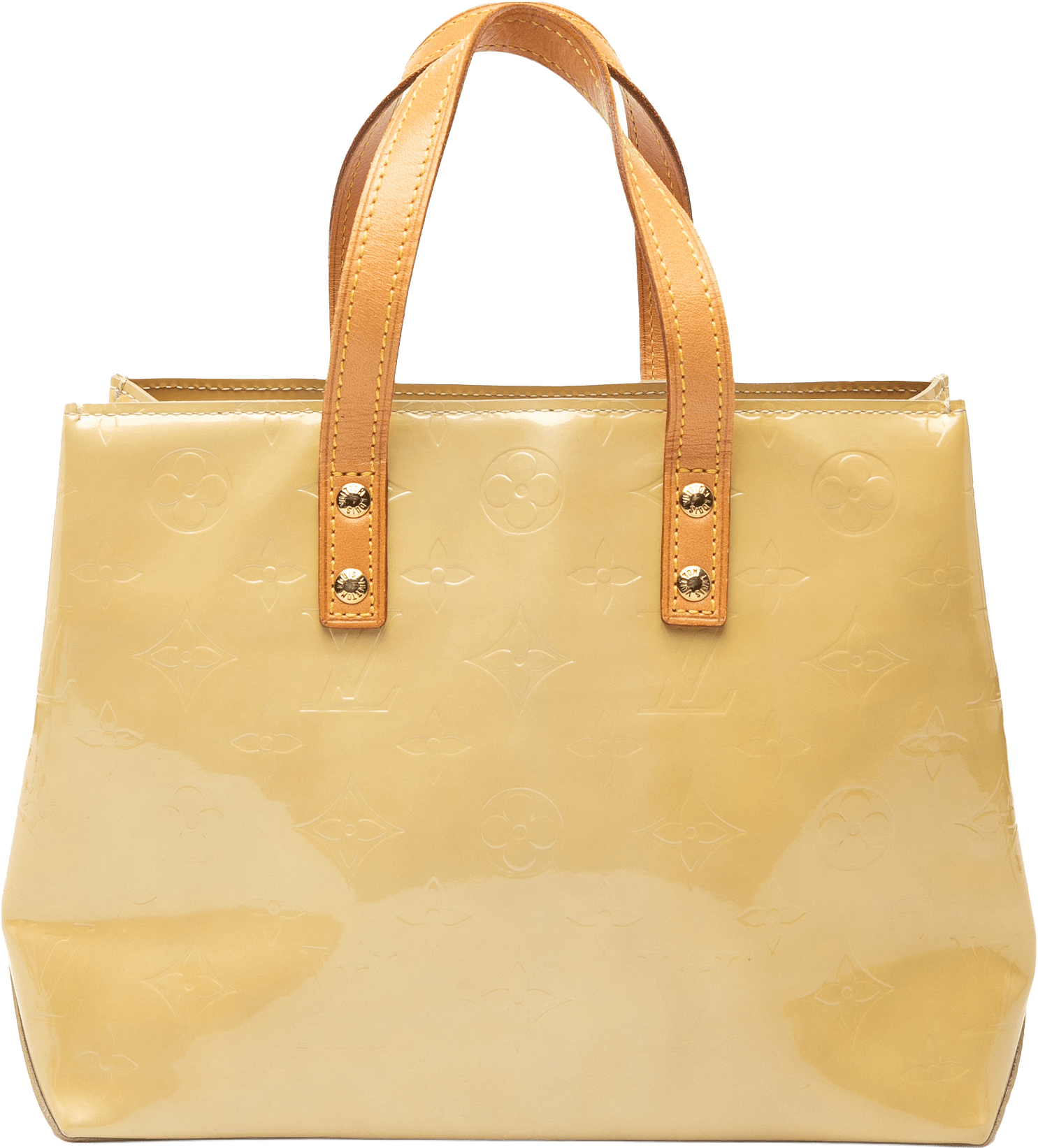 Louis Vuitton Monogram Vernis Reade Pm, från Luxclusif, i färgen beige.